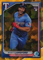 2024 Bowman Chrome Sapphire Edition #71 Wyatt Langford Image Variation-Gold Baseball Card
