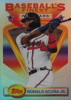 2020 Finest Flashbacks #99 Ronald Acuna Jr. Refractor Baseball Card