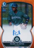 2023 Bowman Chrome Mega Box Autographs #FC Felnin Celesten Orange Baseball Card