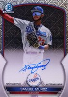 2023 Bowman Chrome Mega Box Autographs #SM Samuel Munoz Baseball Card