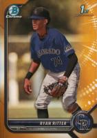 2022 Bowman Draft #BDC136 Ryan Ritter Chrome-Gold Refractor Baseball Card