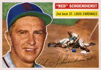 1956 Topps #165 Red Schoendienst Gray Back Baseball Card