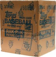 1986 Topps # Rack Case 3 Boxes, 72 Packs Baseball Card
