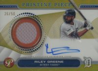 2024 Topps Pristine Pristine Pieces Autograph Relics #RG Riley Greene Gold Refractor Baseball Card