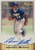 1998 Bowman Certified Autograph #1 Adrian Beltre Silver Baseball Card
