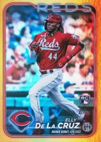 2024 Topps Update #US350 Elly de La Cruz Gold Rainbow Foil Baseball Card