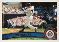 2011 Topps #550 Joe Mauer Baseball Card