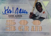2015 Topps Triple Threads Autograph Relics #HA1 Hank Aaron Baseball Card