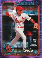 2024 Topps Chrome #189 Masyn Winn Purple Sonar Refractor Baseball Card