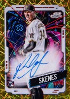 2024 Topps Chrome Cosmic Cosmic Chrome Autographs #PS Paul Skenes Gold Interstellar Refractor Baseball Card
