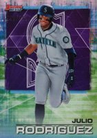 2021 Bowman's Best #49 Julio Rodriguez Purple Refractor Baseball Card