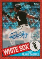 2020 Topps Silver Pack 1985 Chrome Promo #11 Frank Thomas Autograph-Red Refractor Baseball Card