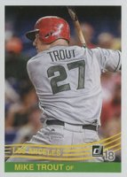 2018 Panini Donruss  #242 Mike Trout Gray Jersey Baseball Card