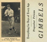 1916 Gimbels #116 Fred Merkle Baseball Card