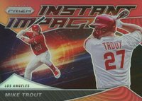 2020 Panini Prizm Instant Impact #II4 Mike Trout Red Prizm Baseball Card