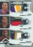 2009 Panini Limited Limited Trios #1 Dwyane Wade/Kobe Bryant/LeBron James Prime Basketball Card