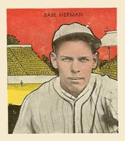 1933 Tattoo Orbit # Babe Herman Baseball Card