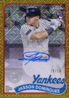 2024 Topps Silver Pack 1989 Chrome Promo #69 Jasson Dominguez Series 2-Autograph-Gold Refractor Baseball Card