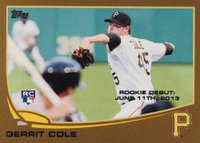 2013 Topps Update #US265 Gerrit Cole Gold Baseball Card