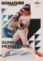 2023 Leaf Signature Series #BAGH1 Gunnar Henderson Earth 1/1 Baseball Card