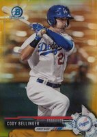 2017 Bowman Prospects #BCP149 Cody Bellinger Chrome-Gold Refractor Baseball Card