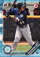 2019 Bowman Paper Prospects #BP33 Julio Rodriguez Sky Blue Baseball Card