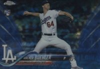 2018 Topps Chrome #71 Walker Buehler Blue Wave Refractor Baseball Card