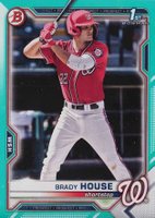 2021 Bowman Draft #BD186 Brady House Aqua Baseball Card