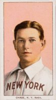 1909 White Borders Piedmont & Sweet Caporal #84 Hal Chase Portrait-Pink Background Baseball Card