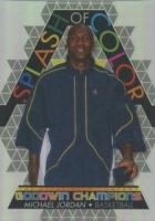 2022 Upper Deck Goodwin Champions Splash of Color Platinum #SCP1 Michael Jordan Rainbow Basketball Card