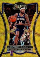2019 Panini Select #114 Brandon Ingram Gold Wave Basketball Card