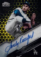 2020 Topps Chrome Black Autographs #SK Sandy Koufax Gold Refractor Baseball Card
