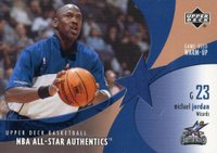 2002 Upper Deck All-Star Authentics  #MJ-AW Michael Jordan Warm-Up Basketball Card