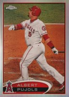 2012 Topps Chrome #80 Albert Pujols Facing Left-Refractor Baseball Card