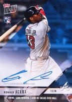 2018 Topps Now  #403C Ronald Acuna Jr. Autograph-Blue Baseball Card