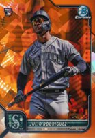 2022 Bowman Chrome Sapphire Edition #48 Julio Rodriguez SP-Orange Baseball Card
