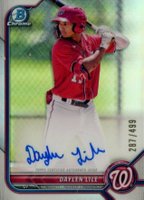 2022 Bowman Chrome Prospect Autographs #CPADL Daylen Lile Refractor Baseball Card