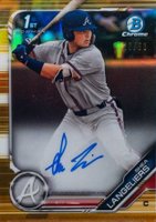 2019 Bowman Draft Chrome Draft Picks Autograph #CDASL Shea Langeliers Gold Refractor Baseball Card