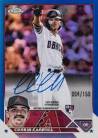 2023 Topps Chrome Rookie Autograph #RACCA Corbin Carroll Blue Baseball Card