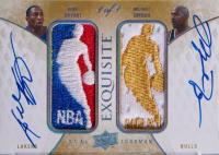 2007 UD Exquisite Collection Dual Logoman Autographs 1/1 #DL-KM Kobe Bryant/Michael Jordan Basketball Card