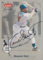 2002 Fleer Greats # Kirby Puckett Autographed Baseball Card