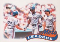 1989 Topps #291 Mets Leaders Baseball Card