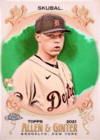 2021 Topps Allen & Ginter Chrome #245 Tarik Skubal Green Refractor Baseball Card