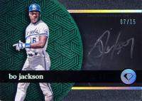 2024 Topps Diamond Icons Black Polychromatink #BPABJ Bo Jackson Silver Ink Baseball Card