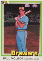 1981 Donruss #203 Paul Molitor Baseball Card