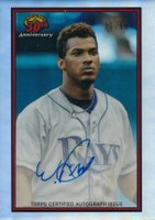 2019 Bowman Draft Chrome 30th Anniversary Autographs #WF Wander Franco Baseball Card