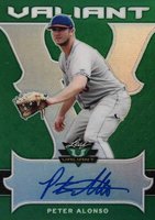 2018 Leaf Valiant  #BA-PA1 Pete Alonso Autograph-Green Baseball Card
