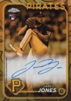 2024 Topps Gilded Collection Topps Chrome Cast in Gold Variation Autographs #JJ Jared Jones Baseball Card