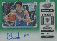 2022 Panini Contenders Optic #131 Chet Holmgren Variation-Autograph-Green Basketball Card
