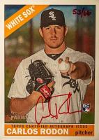 2015 Topps Heritage Real One Autographs #CR Carlos Rodon Red Ink Baseball Card